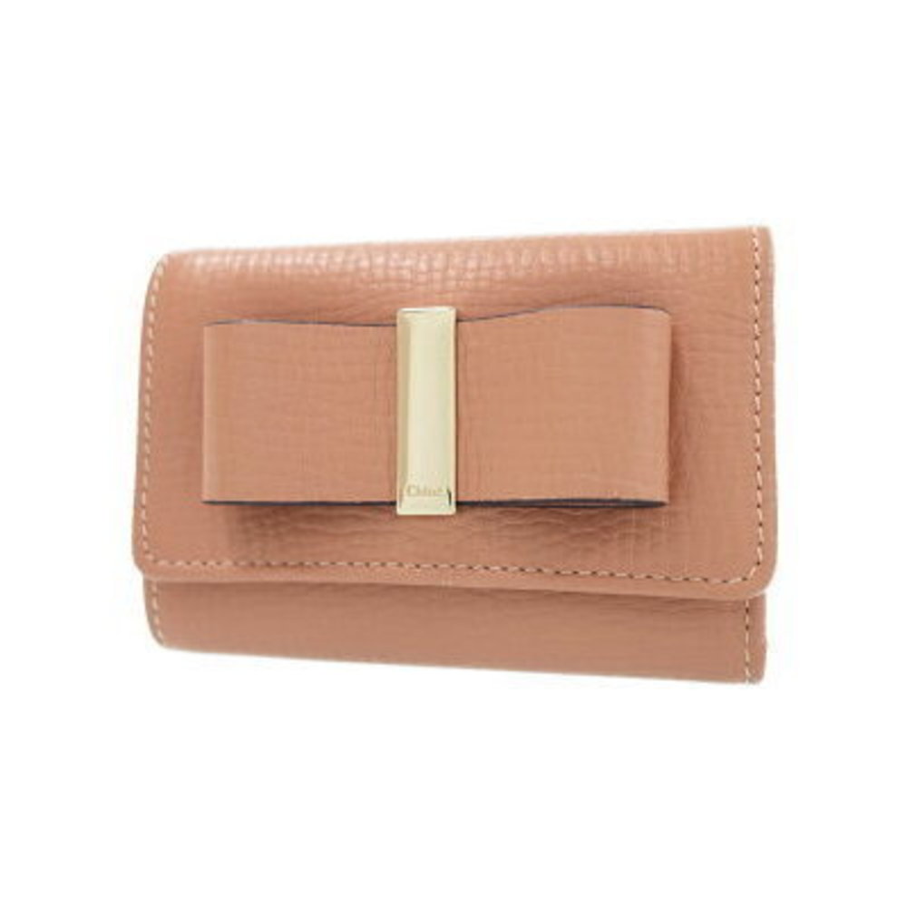 Chloe Leather Bow Wallet Tri